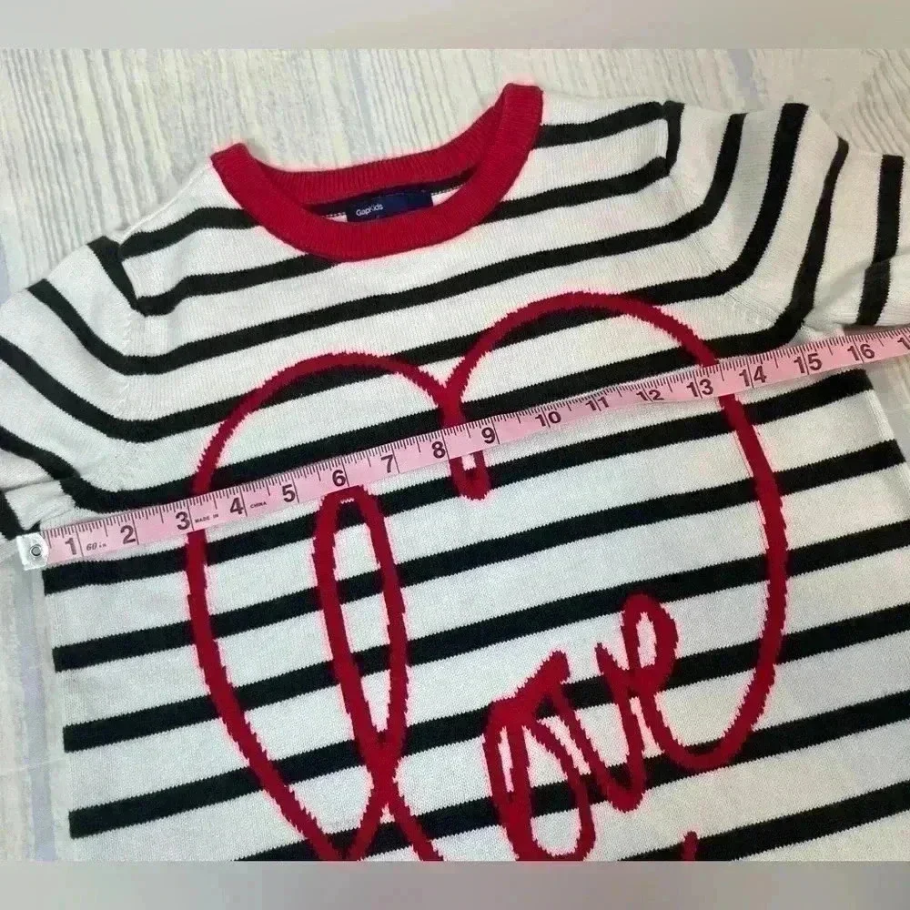 GAP Kids XXL 14/16 HEART‎ Long Sleeve Knit Sweater Dress Striped Valentine’s Day